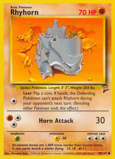 Rhyhorn 90 — Base Set 2