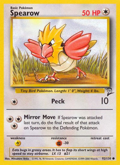 Spearow 92 — Base Set 2