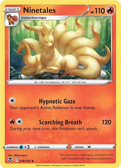 Ninetales 018/195 — Silver Tempest