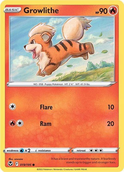 Growlithe 019/195 — Silver Tempest