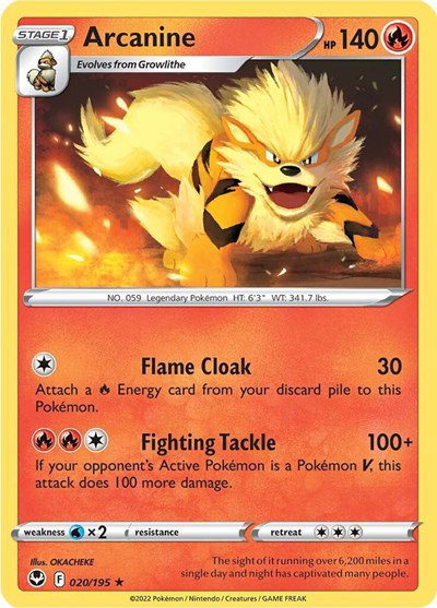 Arcanine 020/195 — Silver Tempest