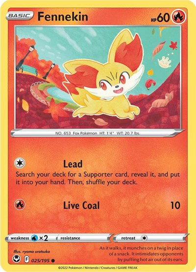 Fennekin 025/195 — Silver Tempest