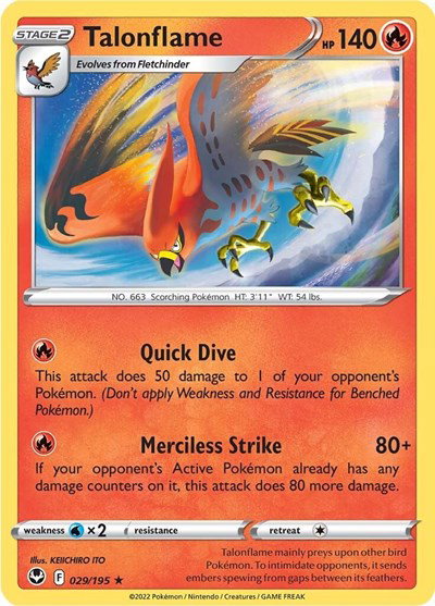 Talonflame 029/195 — Silver Tempest