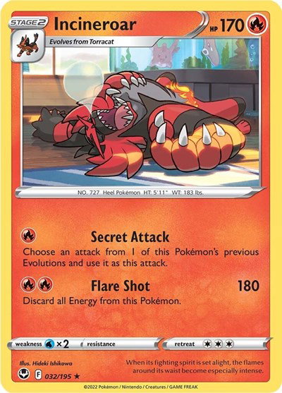 Incineroar 032/195 — Silver Tempest