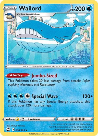 Wailord 038/195 — Silver Tempest