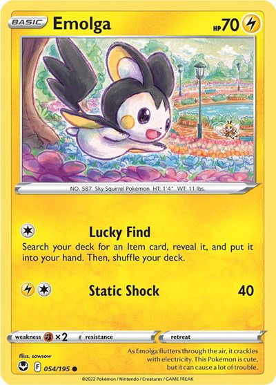 Emolga 054/195 — Silver Tempest