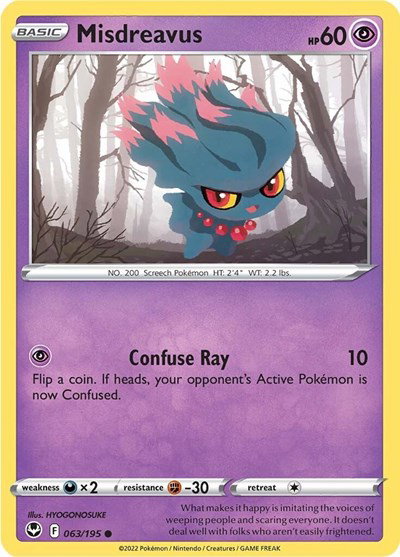 Misdreavus 063/195 — Silver Tempest
