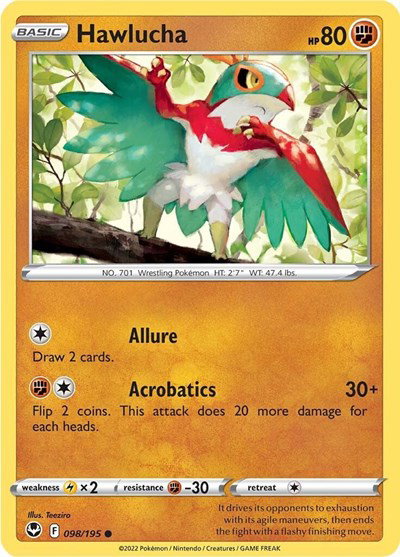 Hawlucha 098/195 — Silver Tempest