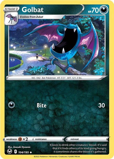 Golbat 104/195 — Silver Tempest