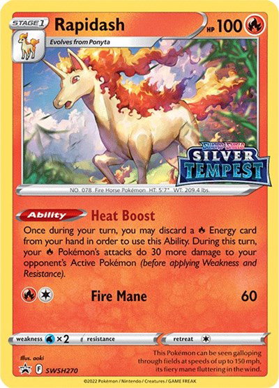 Rapidash (Prerelease) SWSH270 — Sword & Shield Promo