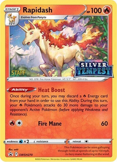 Rapidash (Prerelease) [STAFF] SWSH270 — Sword & Shield Promo