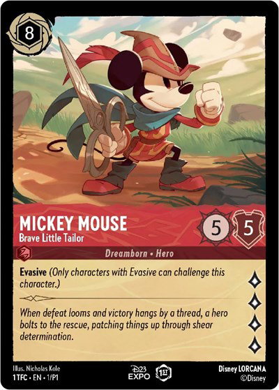 disney lorcana d23 promo cards 2022 Expo Cruella De Vil 1st Edition Foil CGC  Burbank Evasive (Only characters with Evasive can challenge this character.) If its the named card D23 Promos - Lorcana Card