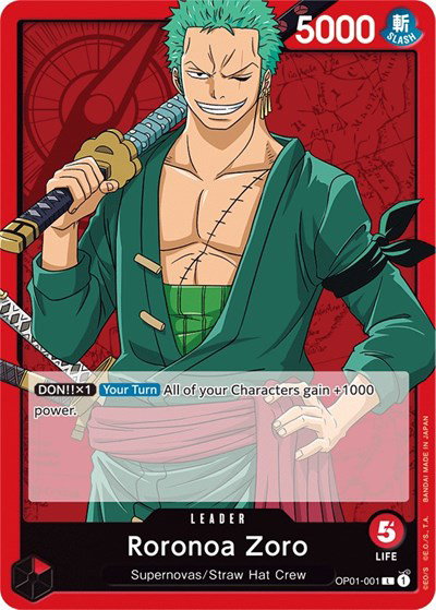 Roronoa Zoro (001) - OP01-001 - Romance Dawn One Piece - Collectr