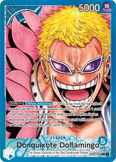 Donquixote Doflamingo (060) (Parallel) - OP01-060 - Romance Dawn One Piece - Collectr Donquixote Doflamingo (060) (Parallel) - OP01-060 - Romance Dawn One Piece - Collectr