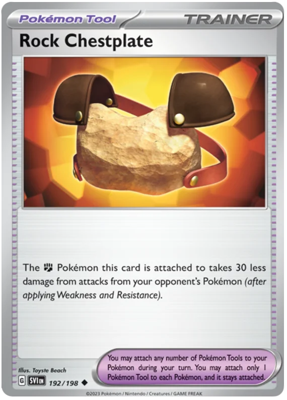 Rock Chestplate 192/198 — Scarlet & Violet Base Set