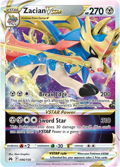 Zacian VSTAR 096/159 — Crown Zenith