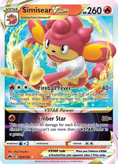 Simisear VSTAR 023/159 — Crown Zenith