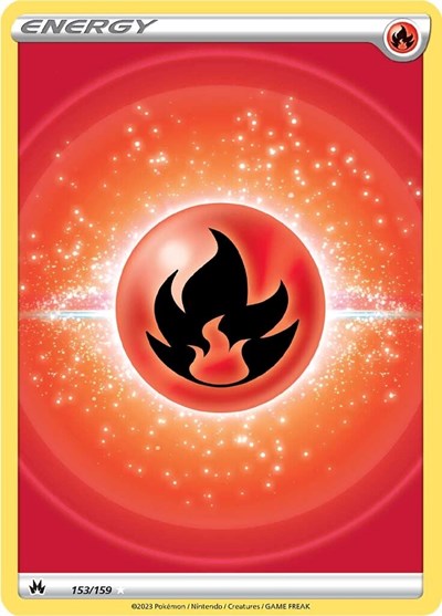 Fire Energy (Texture Full Art) 153/159 — Crown Zenith