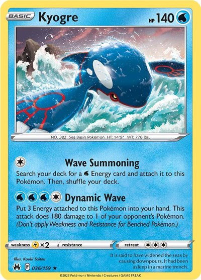 Kyogre 036/159 — Crown Zenith
