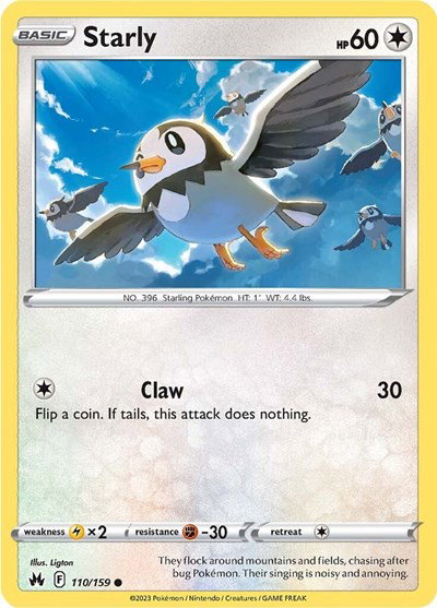 Starly 110/159 — Crown Zenith