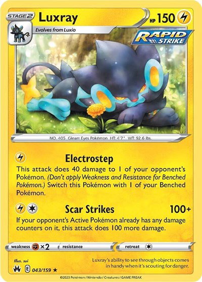Luxray 043/159 — Crown Zenith