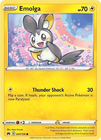 Emolga 047/159 — Crown Zenith