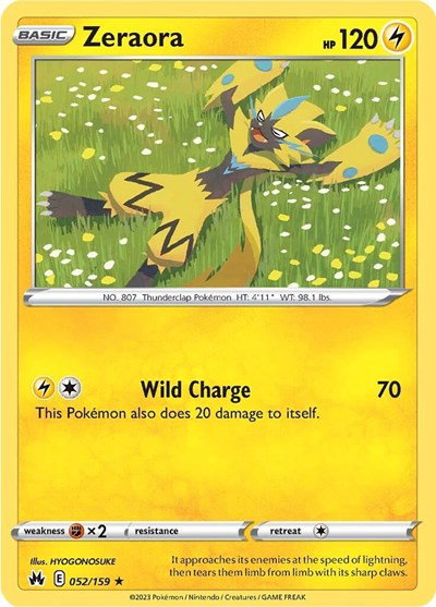 Zeraora 052/159 — Crown Zenith