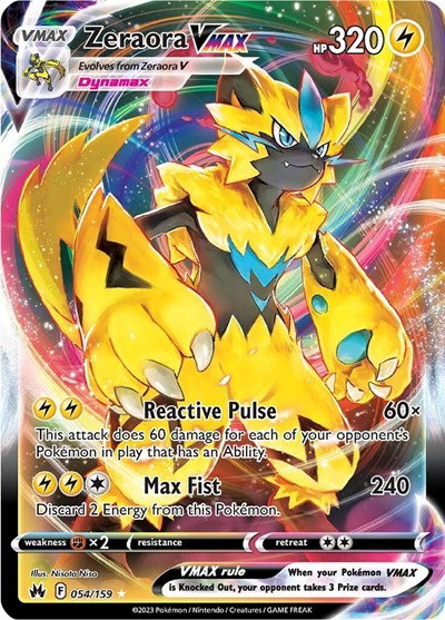 Zeraora VMAX 054/159 — Crown Zenith