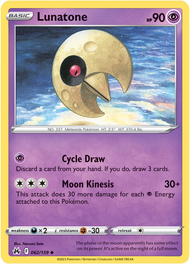 Lunatone 062/159 — Crown Zenith