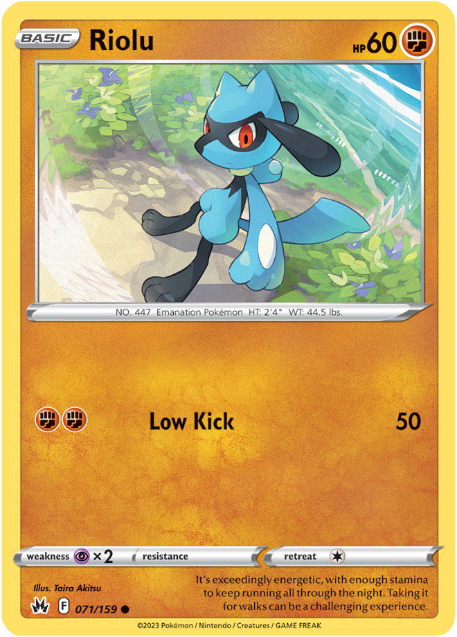 Riolu 071/159 — Crown Zenith