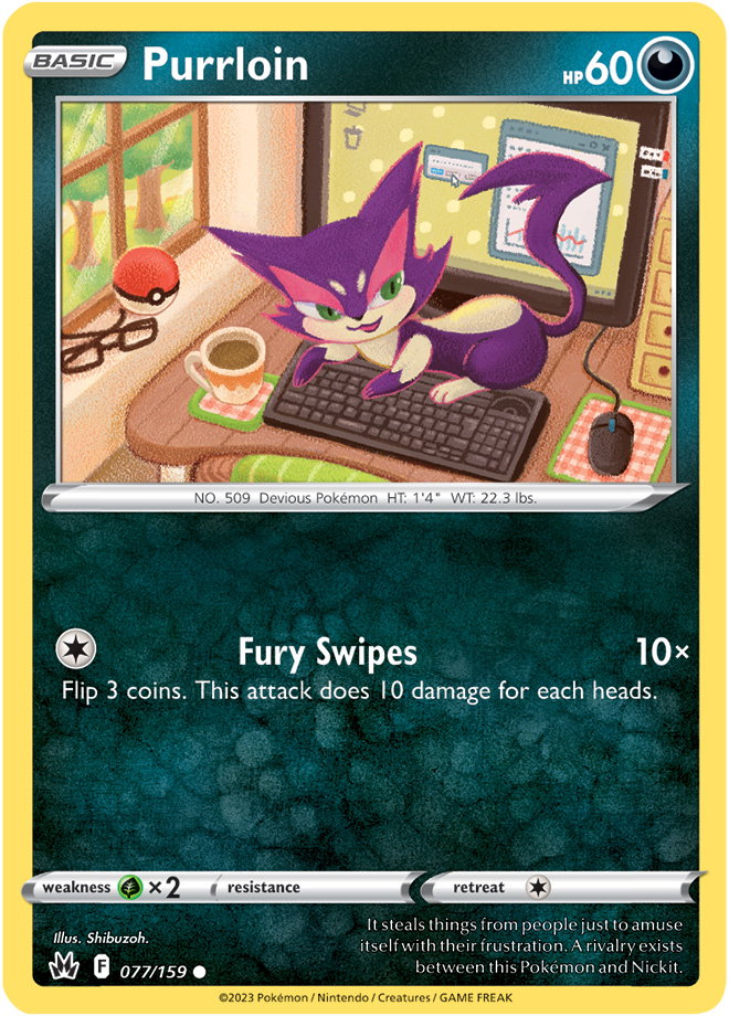 Purrloin 077/159 — Crown Zenith