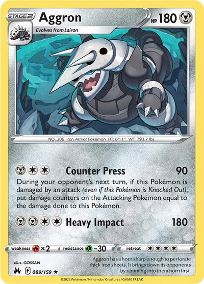 Aggron 089/159 — Crown Zenith