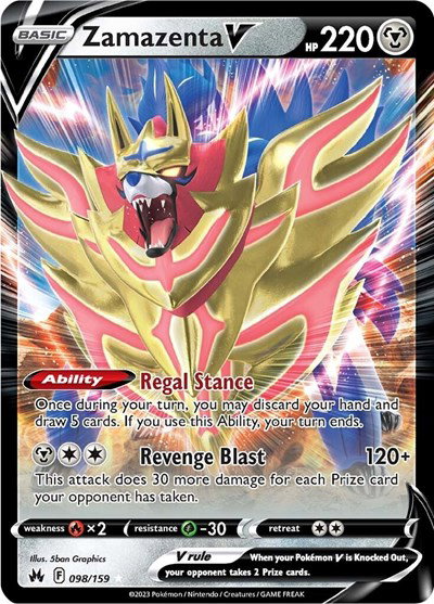Zamazenta V 098/159 — Crown Zenith