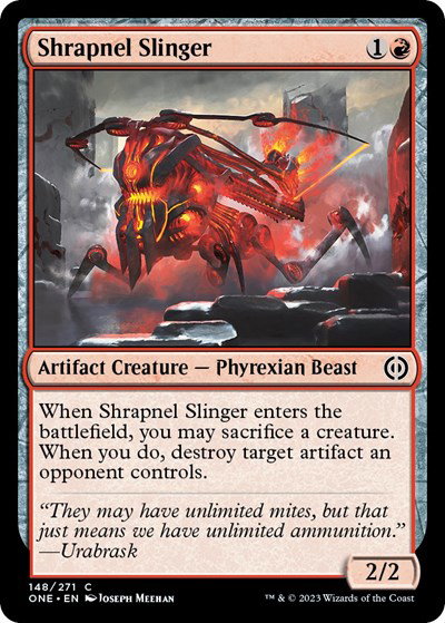 Shrapnel Slinger - 148 - Phyrexia: All Will Be One Magic: The Gathering ...