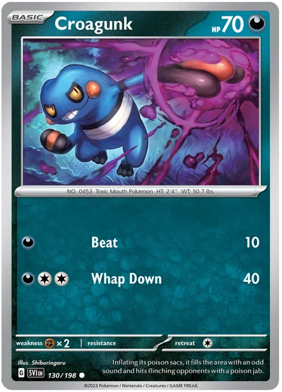 Croagunk 130/198 — Scarlet & Violet Base Set
