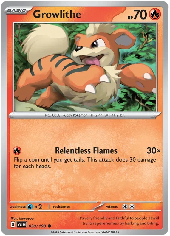 Growlithe 030/198 — Scarlet & Violet Base Set