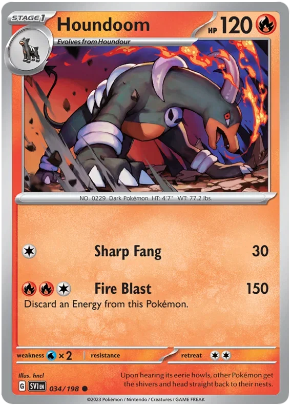 Houndoom 034/198 — Scarlet & Violet Base Set