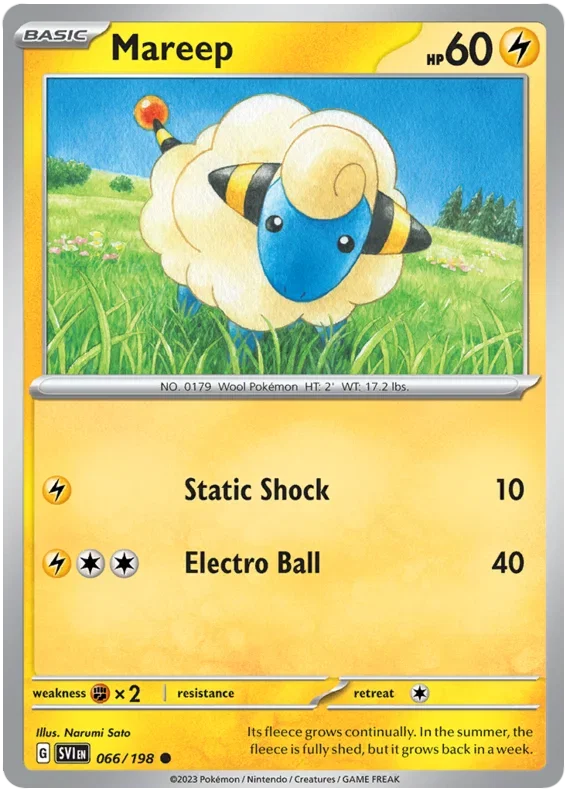 Mareep 066/198 — Scarlet & Violet Base Set