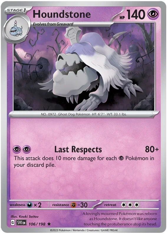 Houndstone 106/198 — Scarlet & Violet Base Set