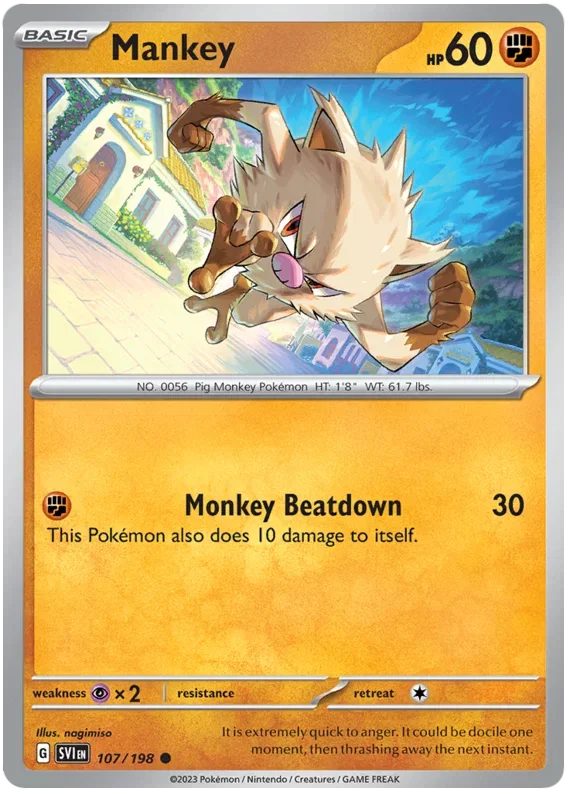 Mankey 107/198 — Scarlet & Violet Base Set
