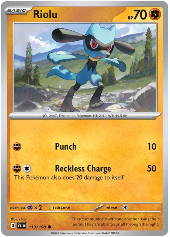 Riolu 113/198 — Scarlet & Violet Base Set