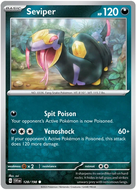 Seviper 128/198 — Scarlet & Violet Base Set