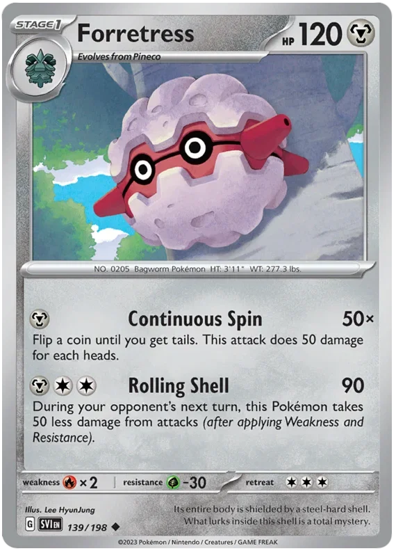 Forretress 139/198 — Scarlet & Violet Base Set