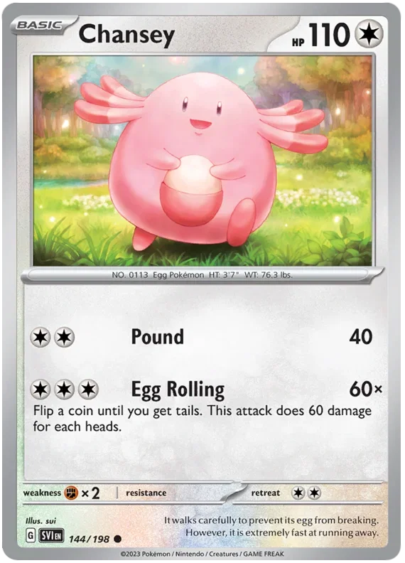 Chansey 144/198 — Scarlet & Violet Base Set