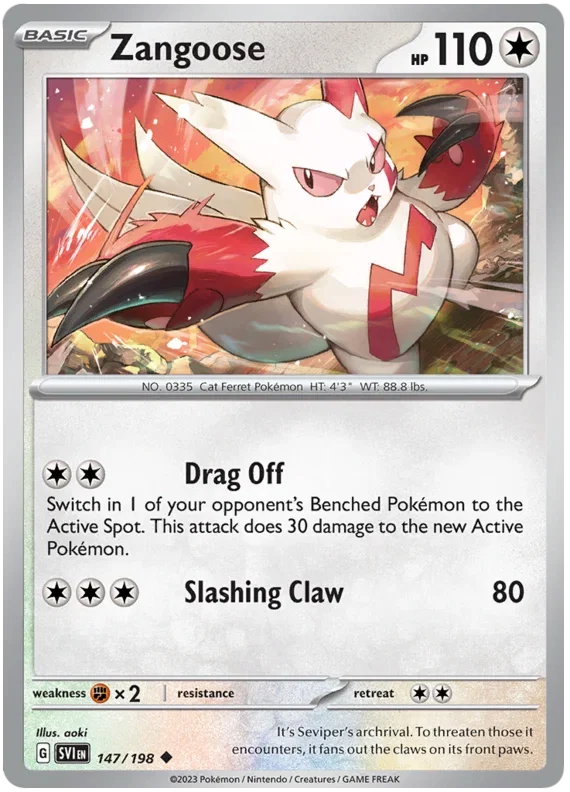 Zangoose 147/198 — Scarlet & Violet Base Set