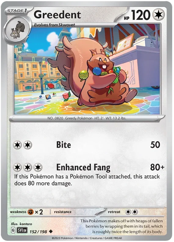 Greedent 152/198 — Scarlet & Violet Base Set
