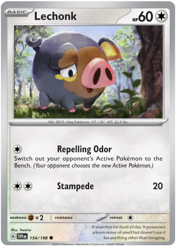 Lechonk 154/198 — Scarlet & Violet Base Set