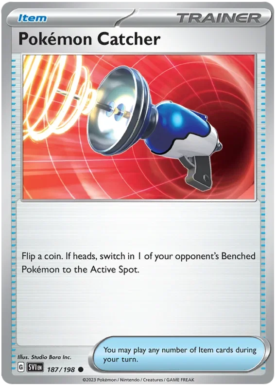 Pokemon Catcher 187/198 — Scarlet & Violet Base Set