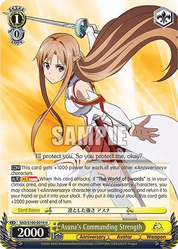 Sword Art Online Animation 10th Anniversary - Weiss Schwarz Card List and Prices Sword Art Online Animation 10th Anniversary - Weiss Schwarz Card List and Prices