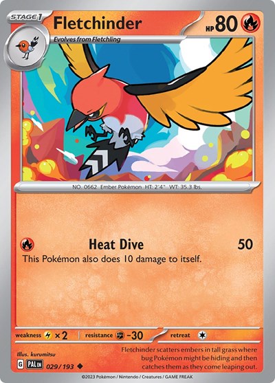 Fletchinder 029/193 — Paldea Evolved
